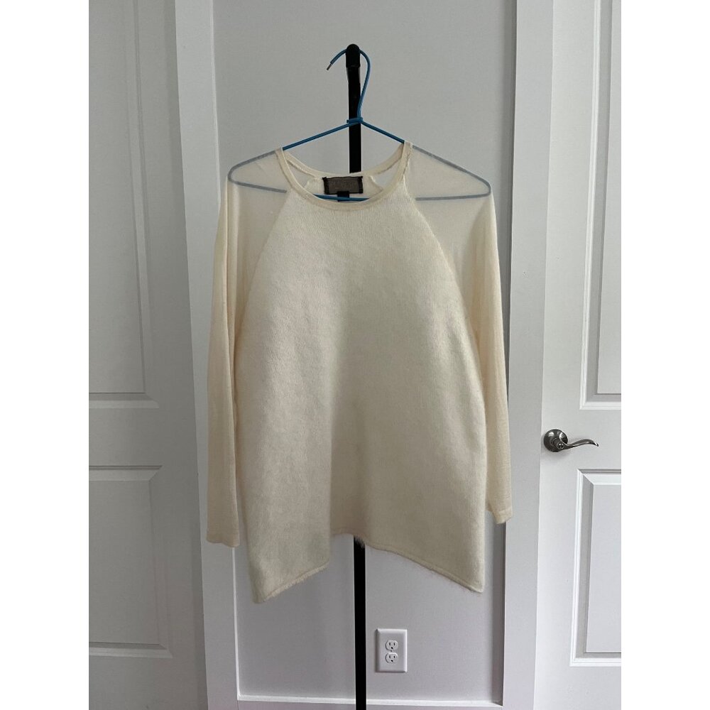 GIAMBATTISTA VALLI Paris Angora Cashmere Silk Sweater Size S